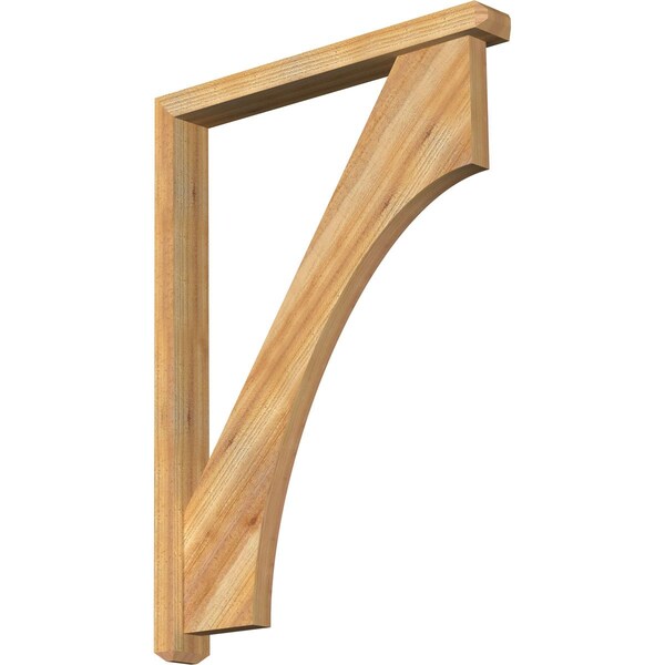 Ekena Millwork Westlake Craftsman Rough Sawn Bracket w/ Offset Brace, Western Red Cedar, 4"W x 32"D x 44"H BKT0402X32X44WTL04RWR - main